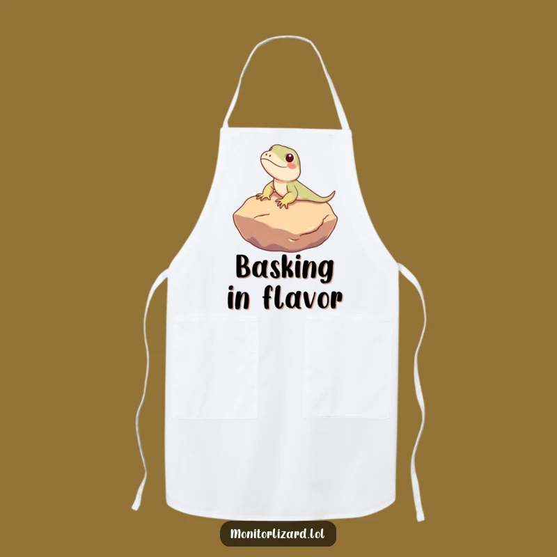 Funny Monitor Lizard Kitchen Apron: Cook and Relax with Reptile Humor, Great Gift!