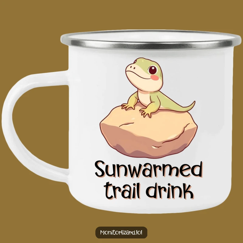 Funny Monitor Lizard Camp Mug: Relaxed Adventure Humor, Great Outdoor Gift!