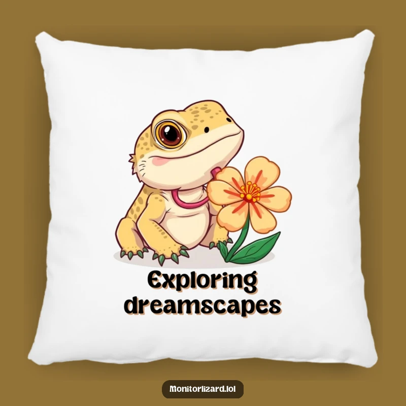Funny Monitor Lizard Pillow: Soft Curiosity Decor
