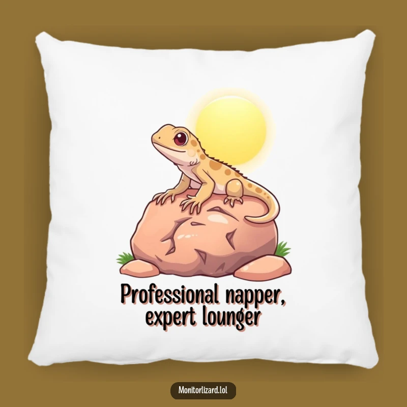 Funny Content Monitor Lizard Pillow: Cozy Reptile Cushion Gift