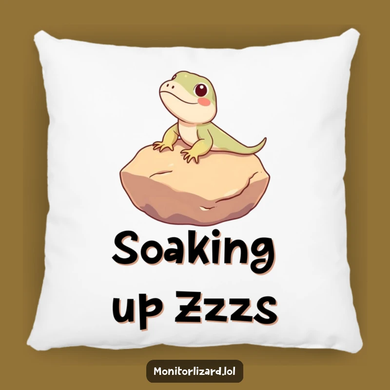 Funny Monitor Lizard Sun Pillow: Cozy Relaxation with Reptile Humor, Sweet Gift!