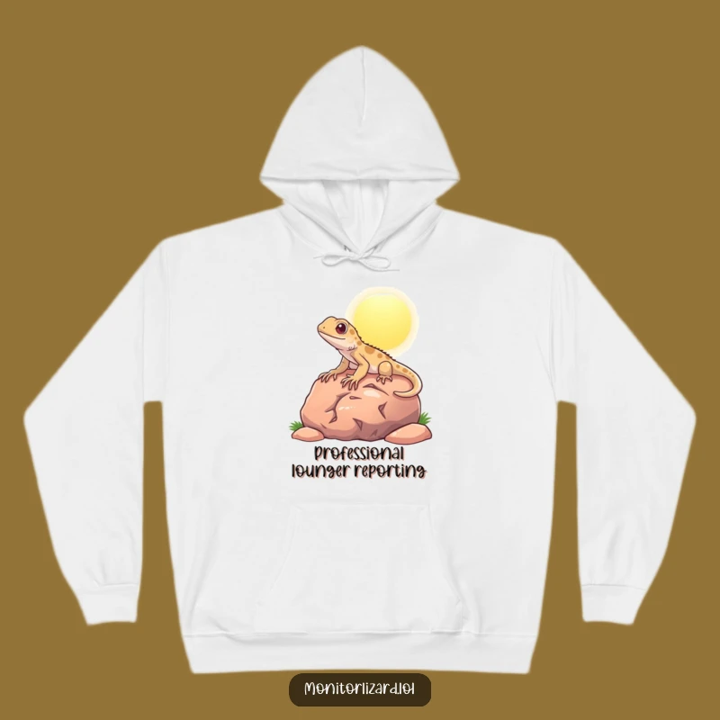 Funny Content Monitor Lizard Hoodie: Cozy Reptile Sweatshirt, Perfect Gift