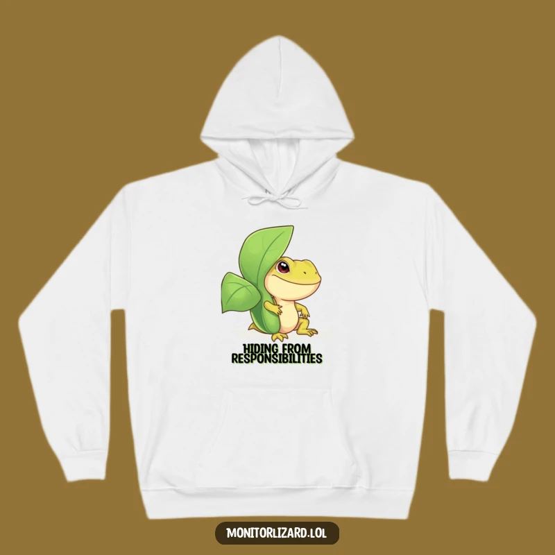 Funny Monitor Lizard Hoodie - Cozy Reptile Peeking Sweatshirt, Great Funny Gift