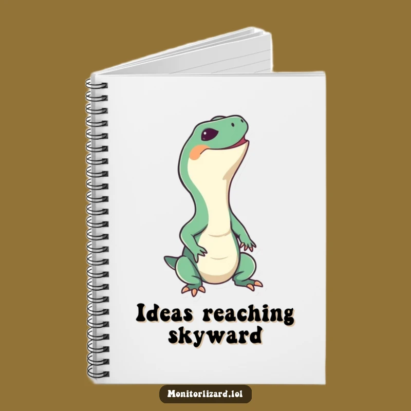 Funny Monitor Lizard Grin Notebook - Happy Reptile Journal, Excellent Funny Gift