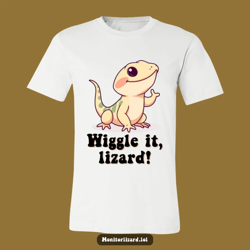 Funny Monitor Lizard Tail Wiggle T-Shirt: Playful Reptile Tee
